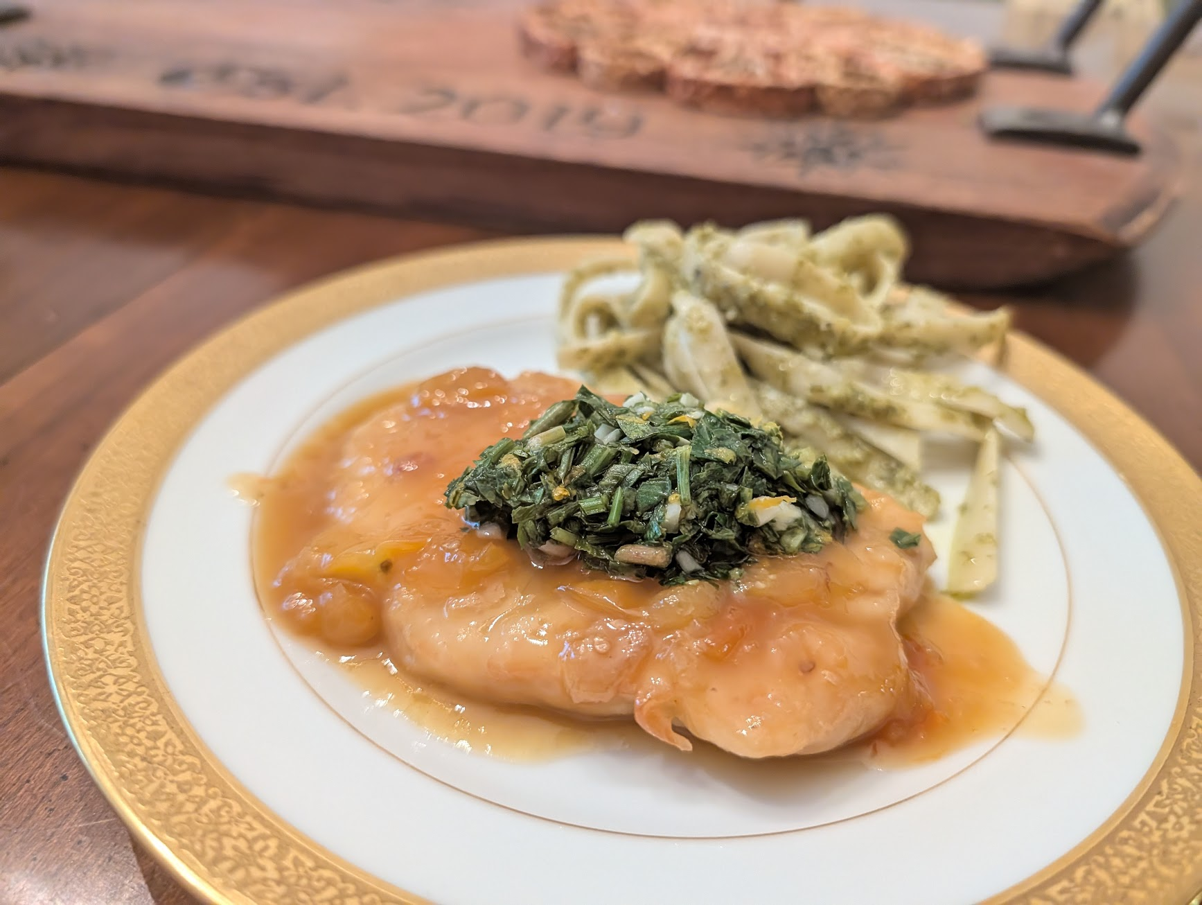 plated pollo all'arancia