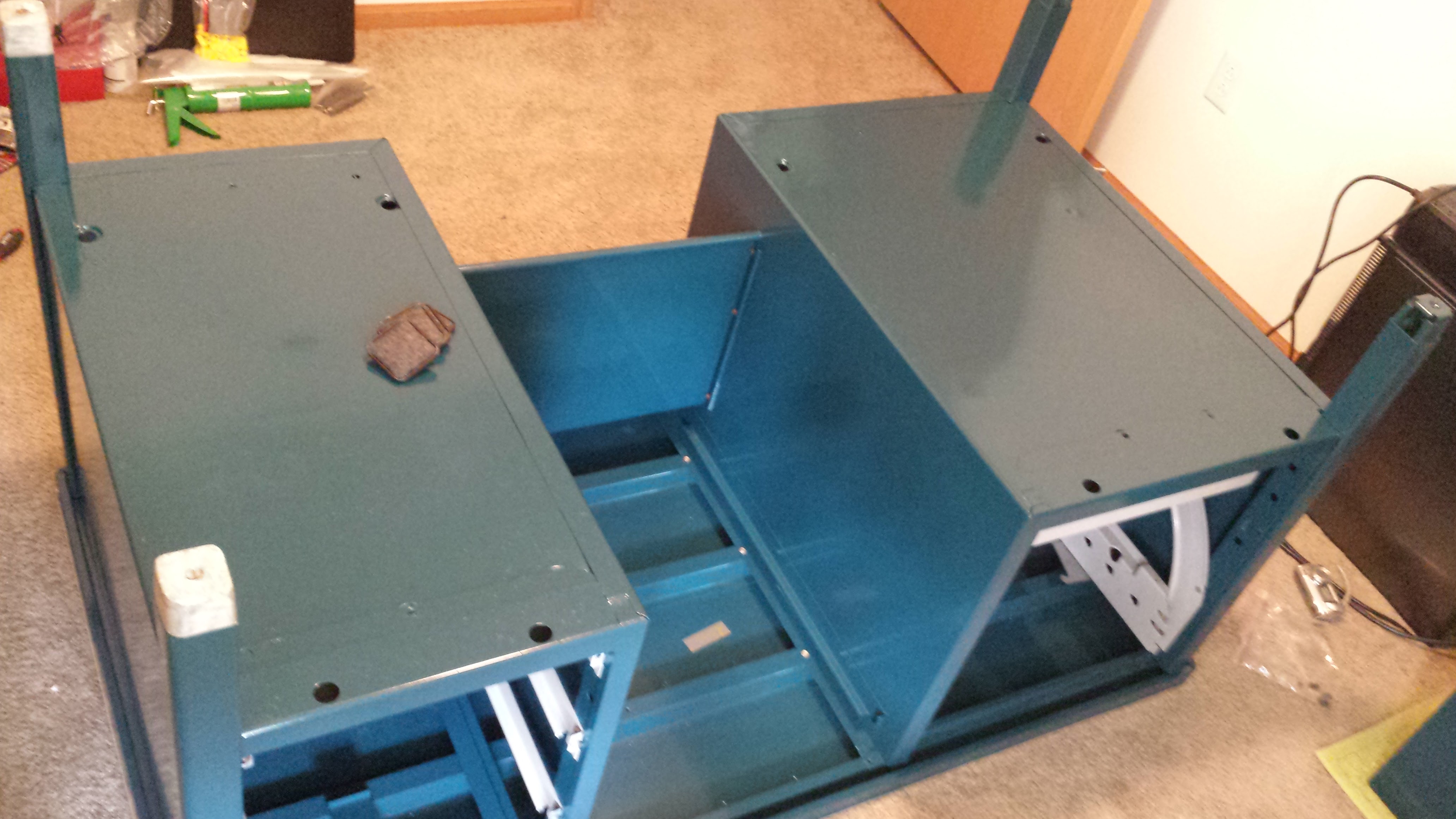 Desk top and side panels fit check