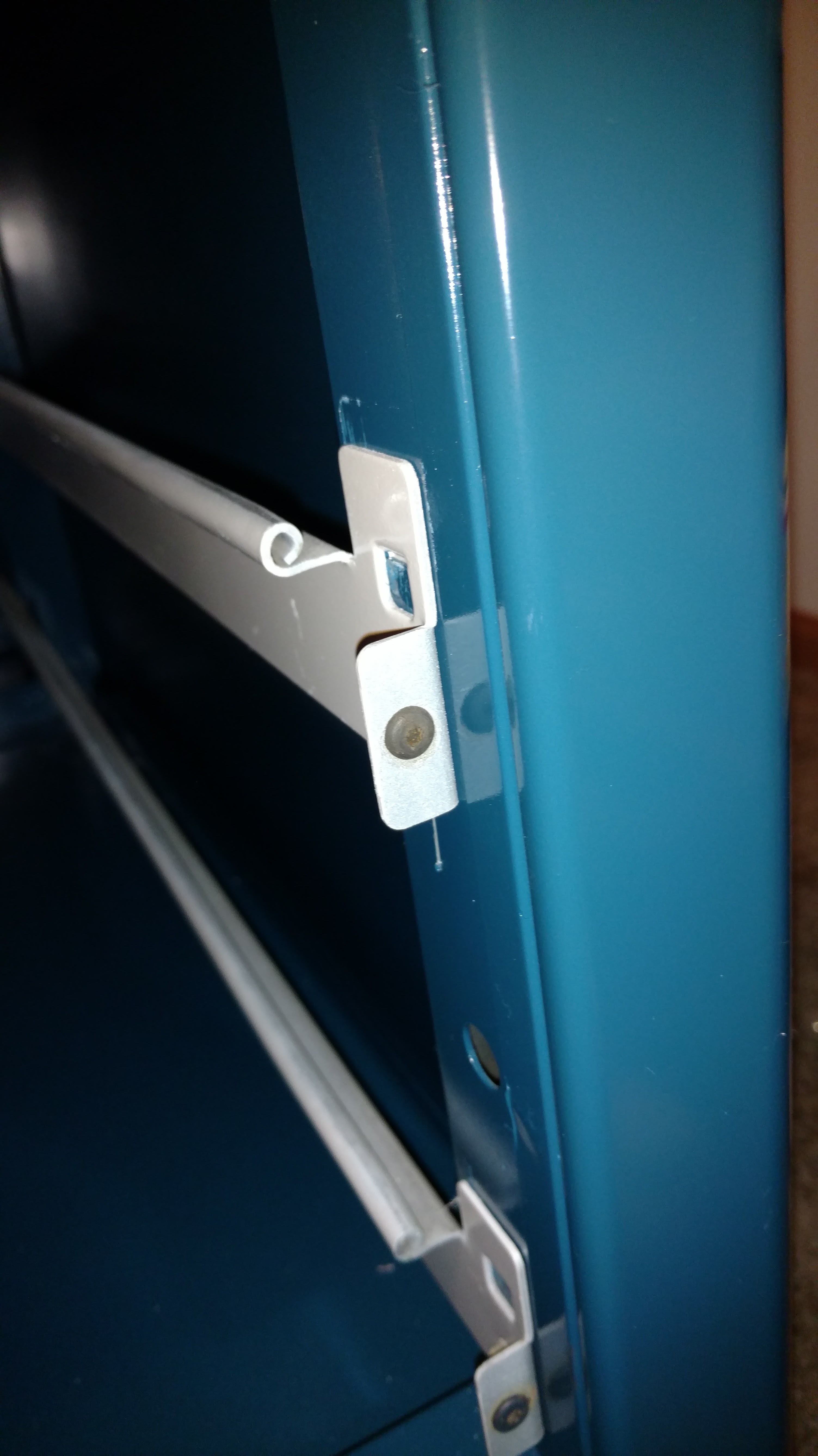 Door latch closeup