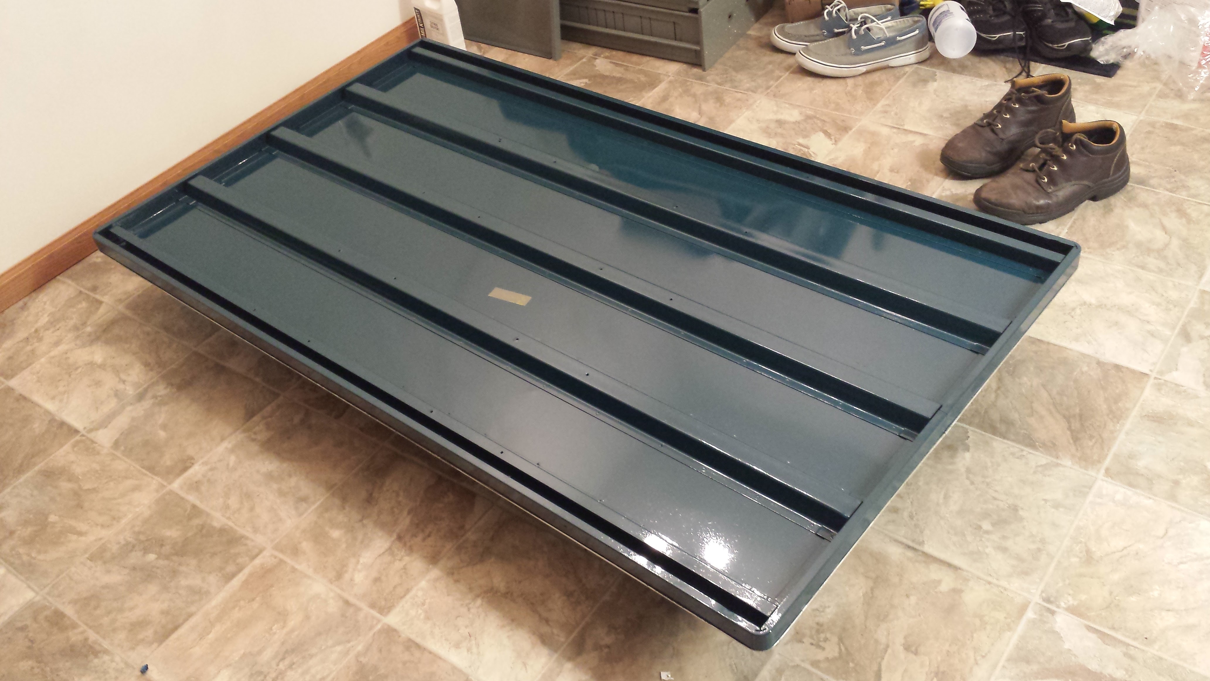 Painted desktop underside
